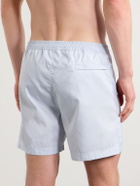 Sunspel - Fine Striped Straight-Leg Swim Shorts - Blue