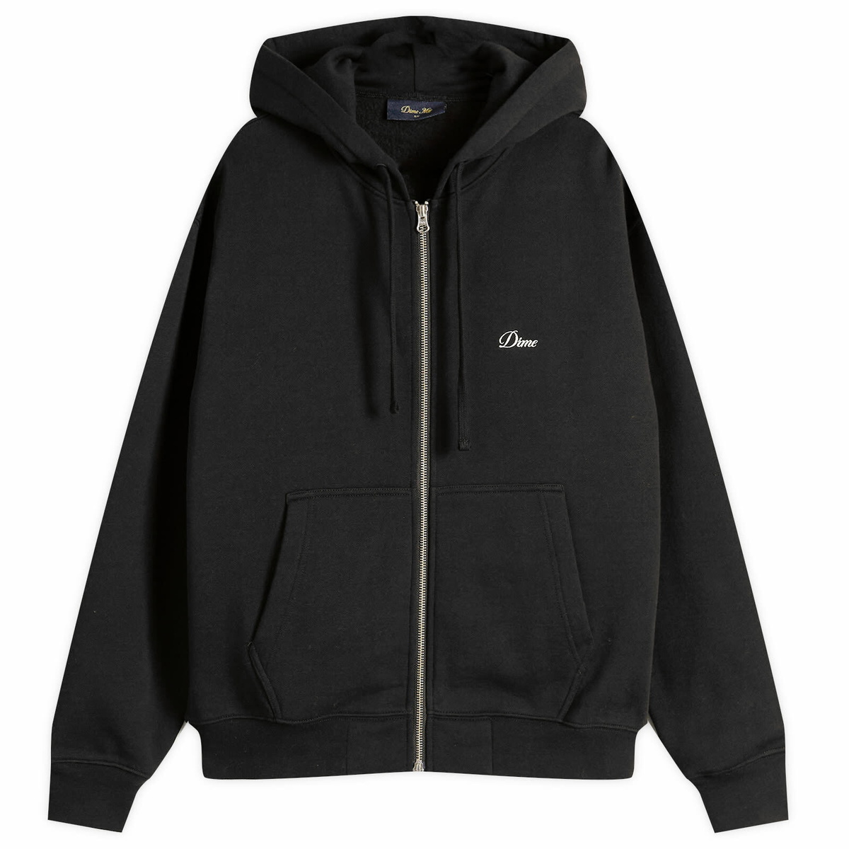 Dime Women's Cursive Zip Hoodie in Black