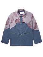 Paria Farzaneh - Space Rodeo Printed Shell-Panelled Twill Overshirt - Blue