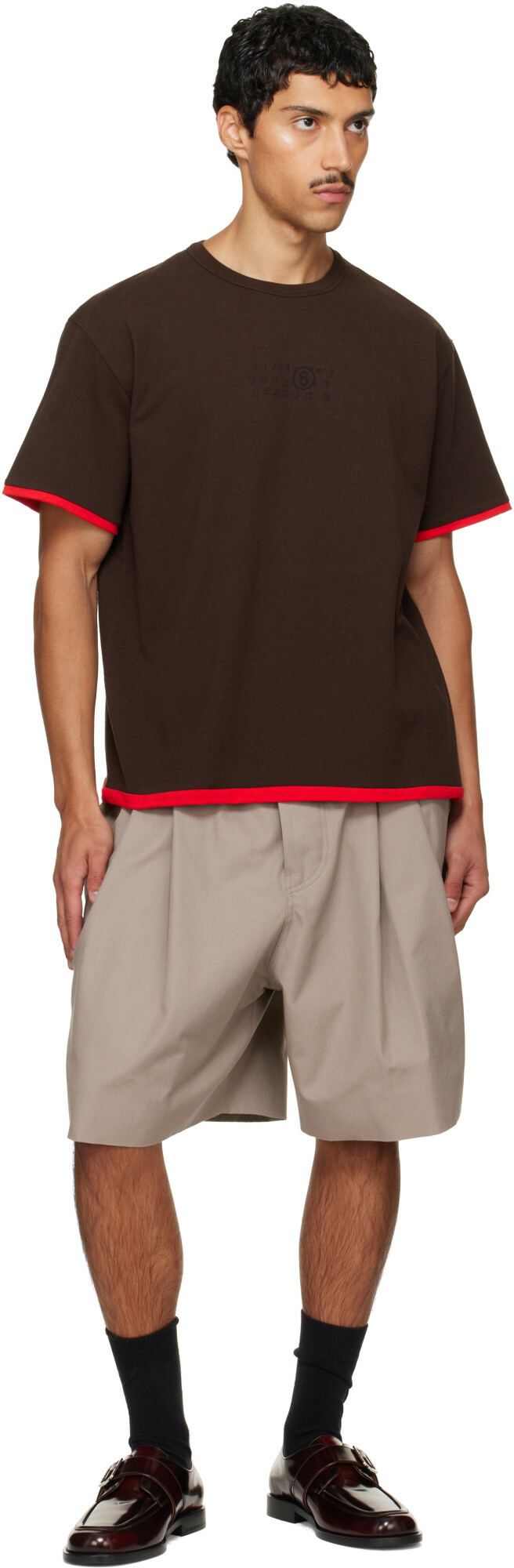 Marni Gray Canvas Pleats Shorts