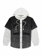 Satoshi Nakamoto - Embellished Layered Cotton Hoodie - Black