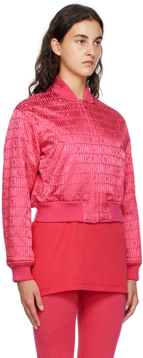 Moschino Pink Zip Bomber Jacket Moschino