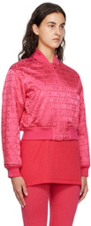Moschino Pink Zip Bomber Jacket