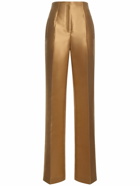 ALBERTA FERRETTI High Rise Mikado Silk Blend Wide Pants