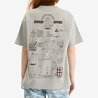 Damson Madder Women's Pour Over Coffee T-Shirt in Grey