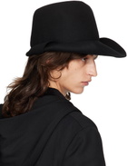 YOHJI YAMAMOTO Black Roll Brim Hat