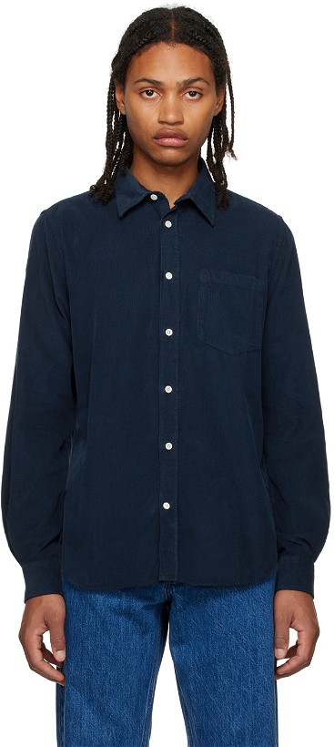 Photo: NORSE PROJECTS Navy Osvald Shirt