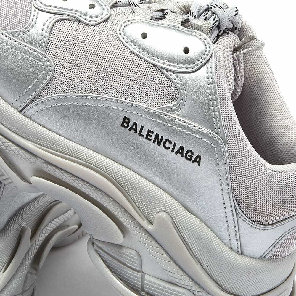 Balenciaga Men's Triple S Sneakers in Silver Metallic Balenciaga
