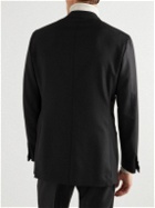 Saman Amel - Wool and Mohair-Blend Twill Tuxedo Jacket - Black