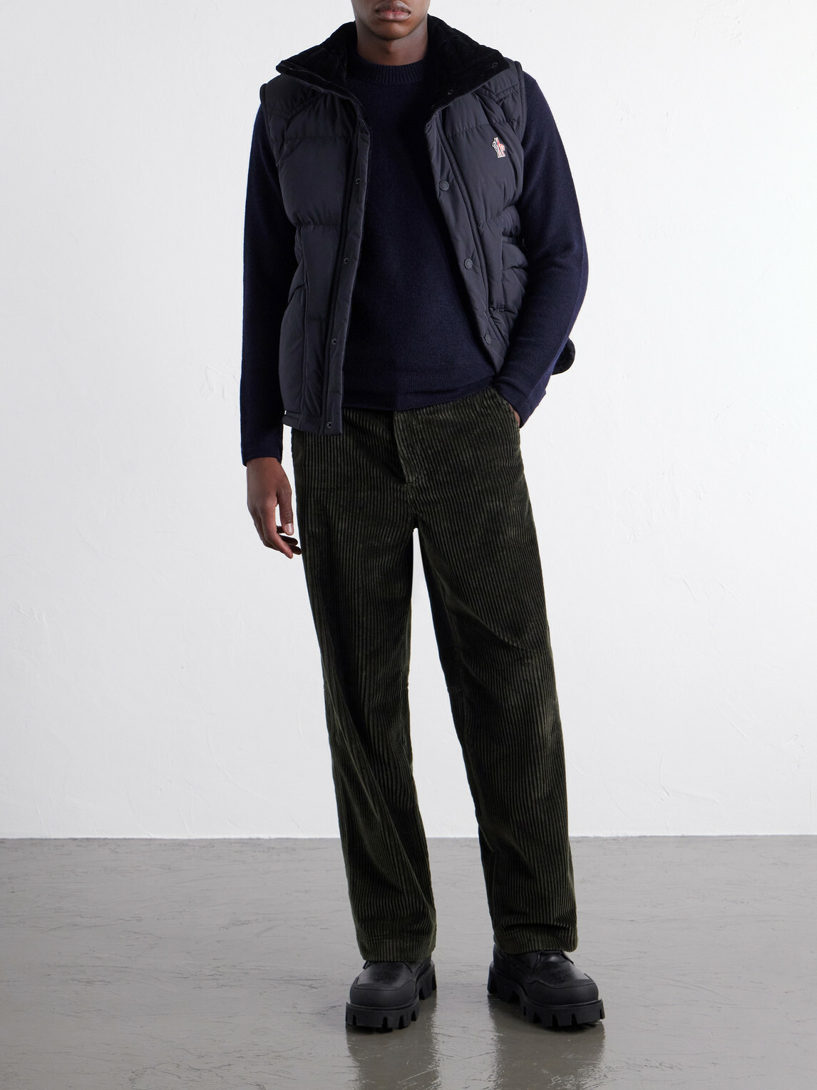 Moncler Grenoble - Logo-Appliquéd Virgin Wool Base Layer - Blue