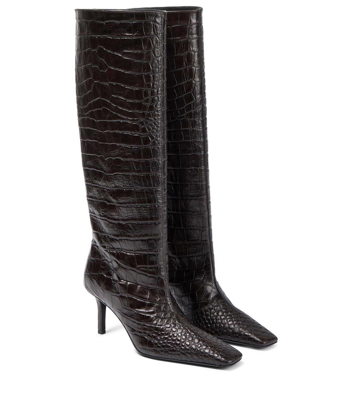 Photo: Acne Studios Croc-effect leather boots