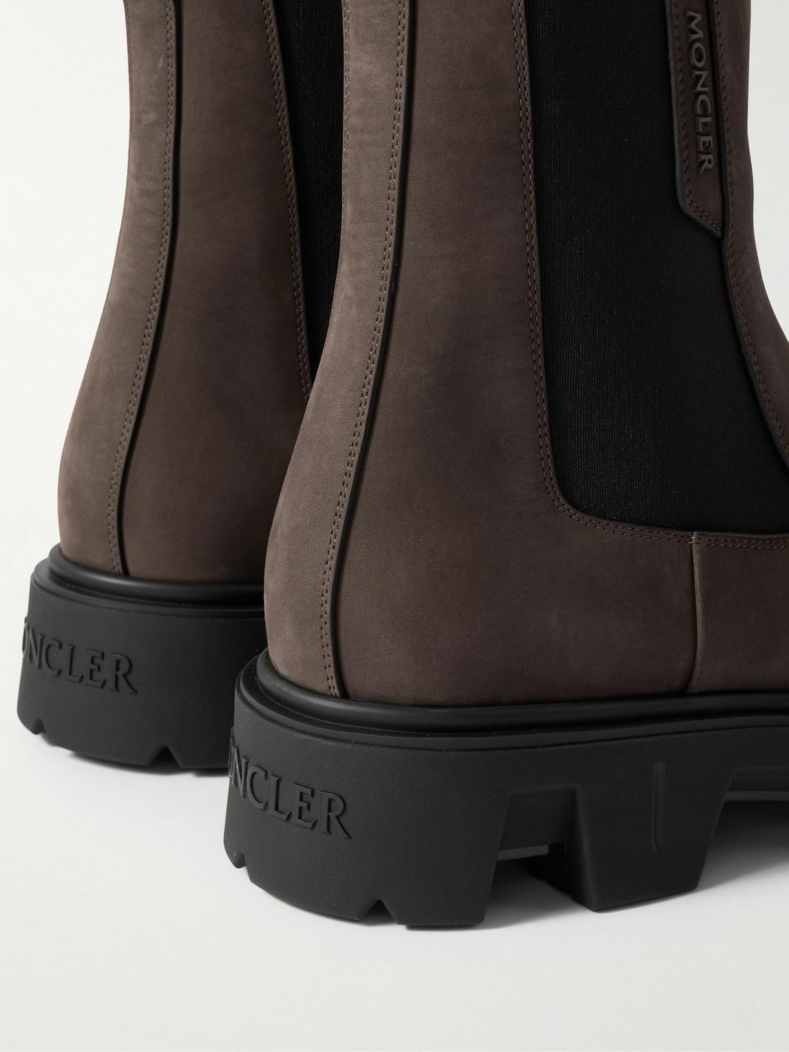 Moncler - Peak City Nubuck Chelsea Boots - Brown
