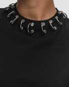 Rotate Birger Christensen Oversized Ring T Shirt Black - Womens - Shortsleeves