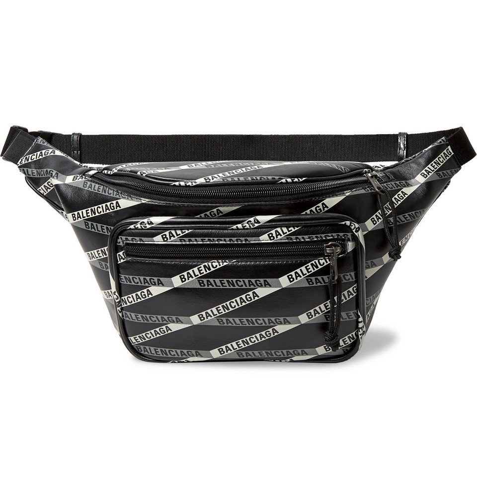 Balenciaga - Logo-Print Leather Belt Bag - Balenciaga