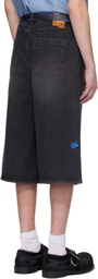 ADER error Black Sig; TRS Tag 01 Denim Shorts