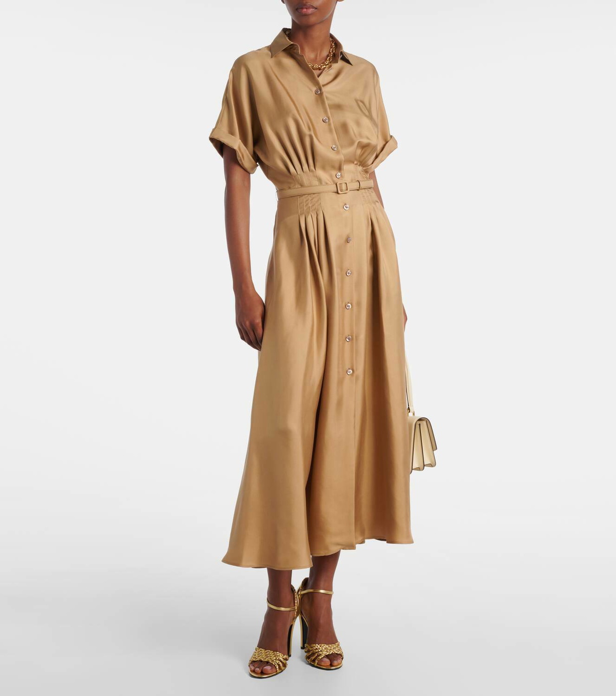 Ralph Lauren Collection Silk satin midi dress