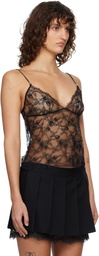 AMIRI Black Lace Cami Top