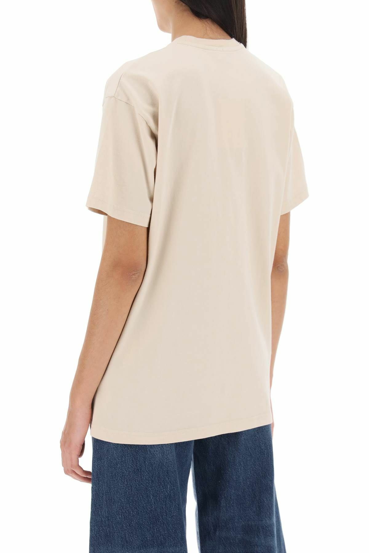 TOTEME oversized straight t-shirt Beige Toteme