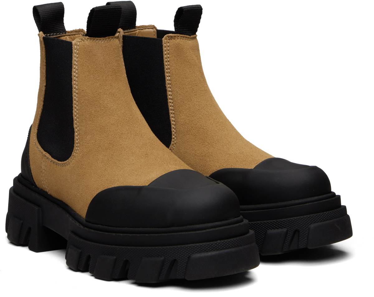 GANNI Brown Low Chelsea Boots