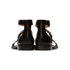 Fendi Black Leather Sandals