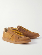 Maison Margiela - Replica Distressed Suede Sneakers - Brown