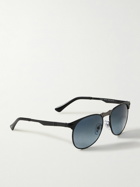 Persol - 649 Iron D-Frame Foldable Metal Polarised Sunglasses