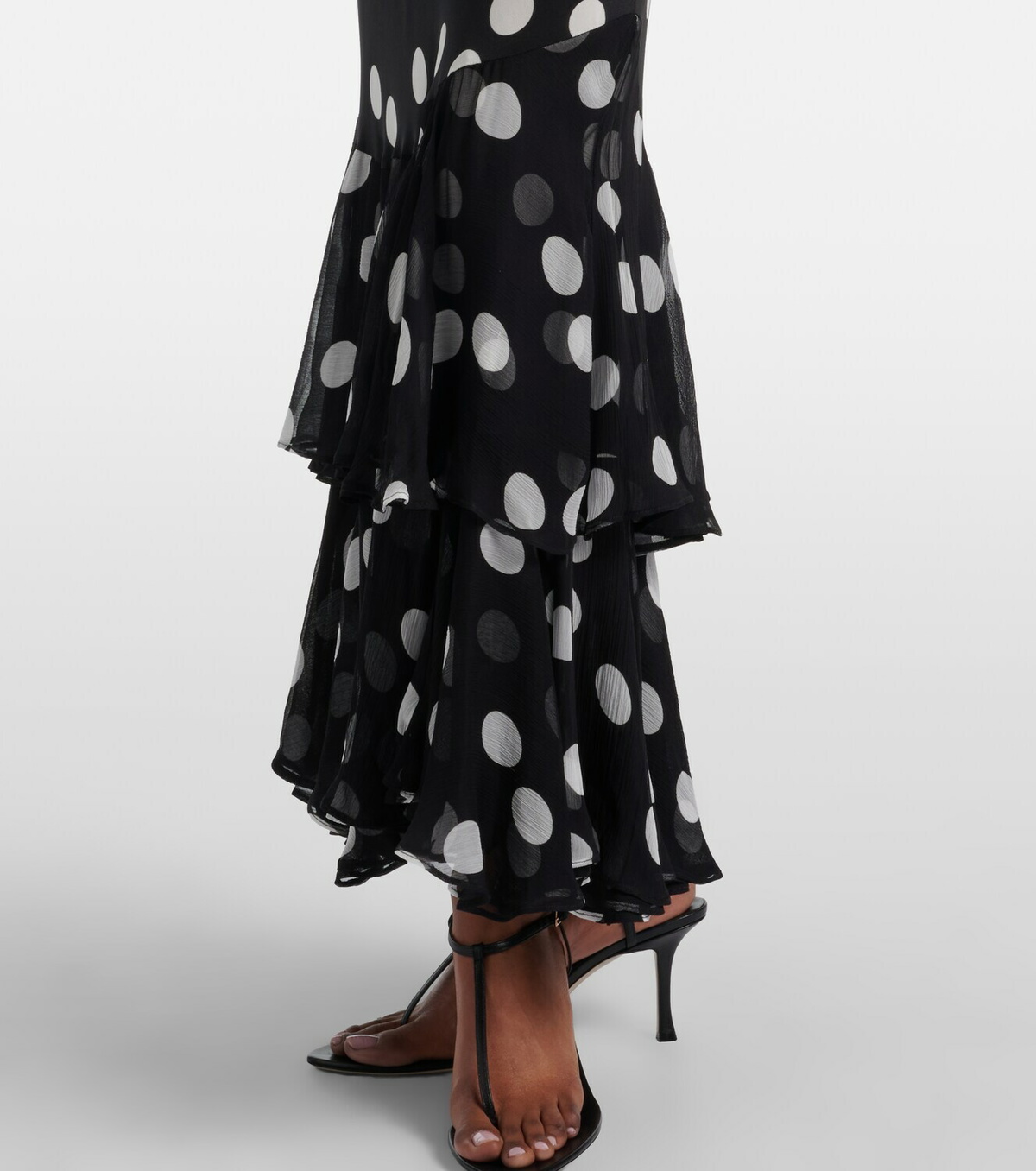 Rixo Ordinia polka-dot silk cocktail dress