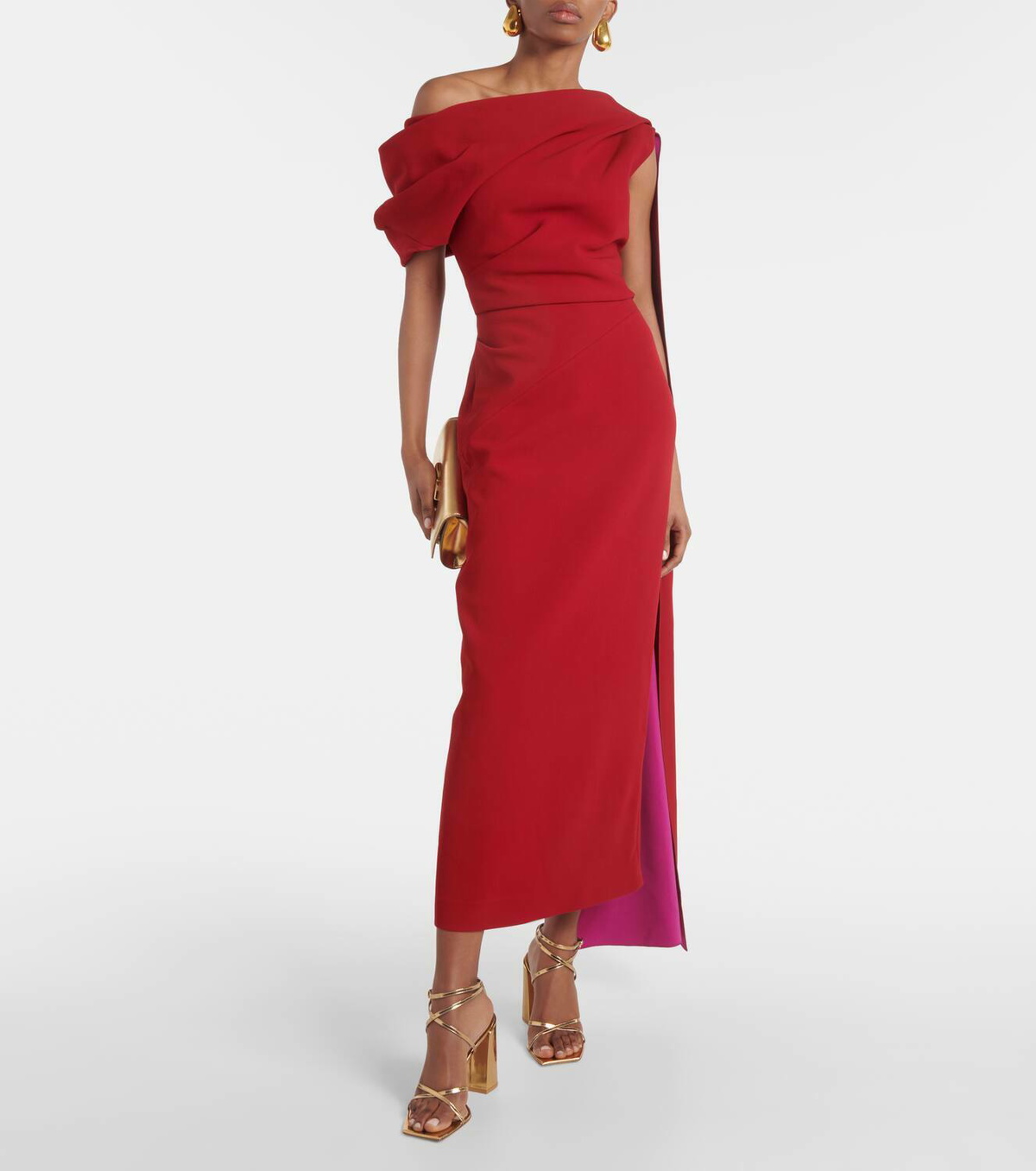 Roksanda Maite asymmetric caped gown