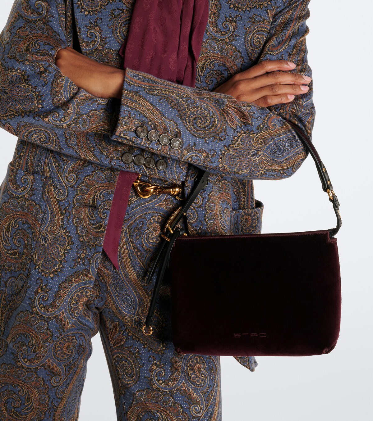 Etro Small velvet shoulder bag