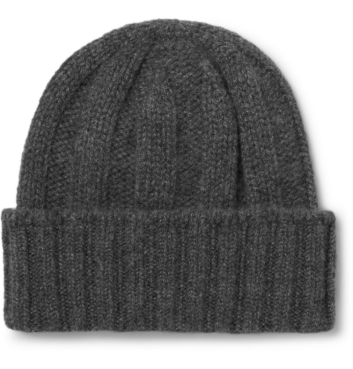 Photo: Beams Plus - Ribbed Cashmere Beanie - Gray
