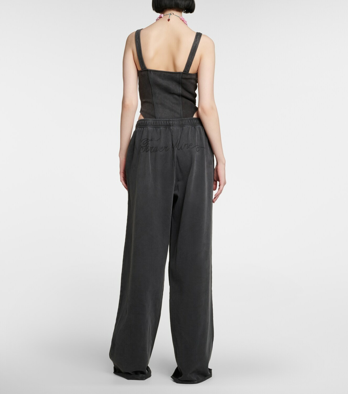 Acne Studios チュニック Acne Studios // Grey & Multicolour Sheer Turtleneck Top