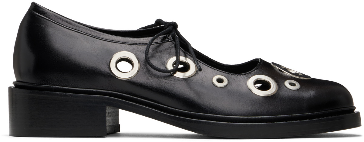 Nicole Saldana ファビアナ ブラック　パンプス　ローファー Black Fabiana Loafers by Nicole Saldaña on Sale