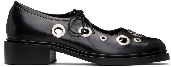 Photo: Nicole Saldaña Black Fabiana Eyelet Loafers