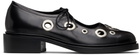 Nicole Saldaña Black Fabiana Eyelet Loafers