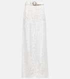 Zimmermann - Embroidered high-rise wide-leg pants