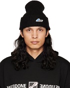 We11done Black Patch Beanie