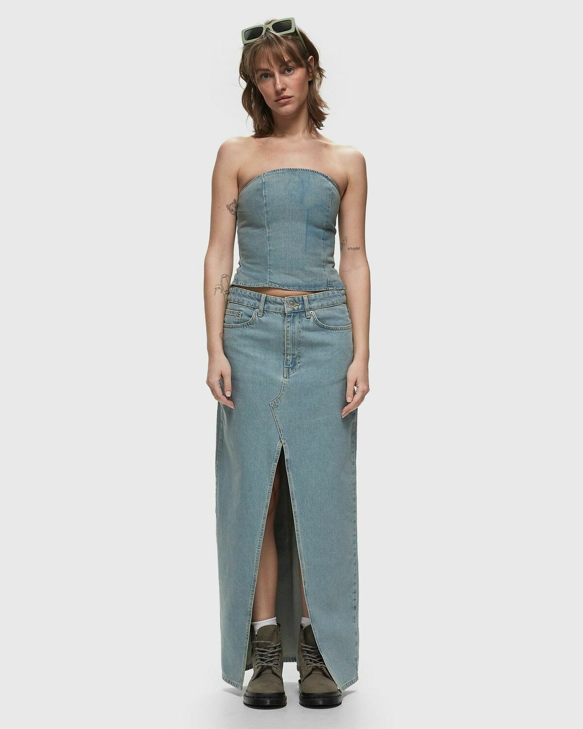 Won Hundred Monica Deconstructed Blue 6 Top Blue Tops & Tanks