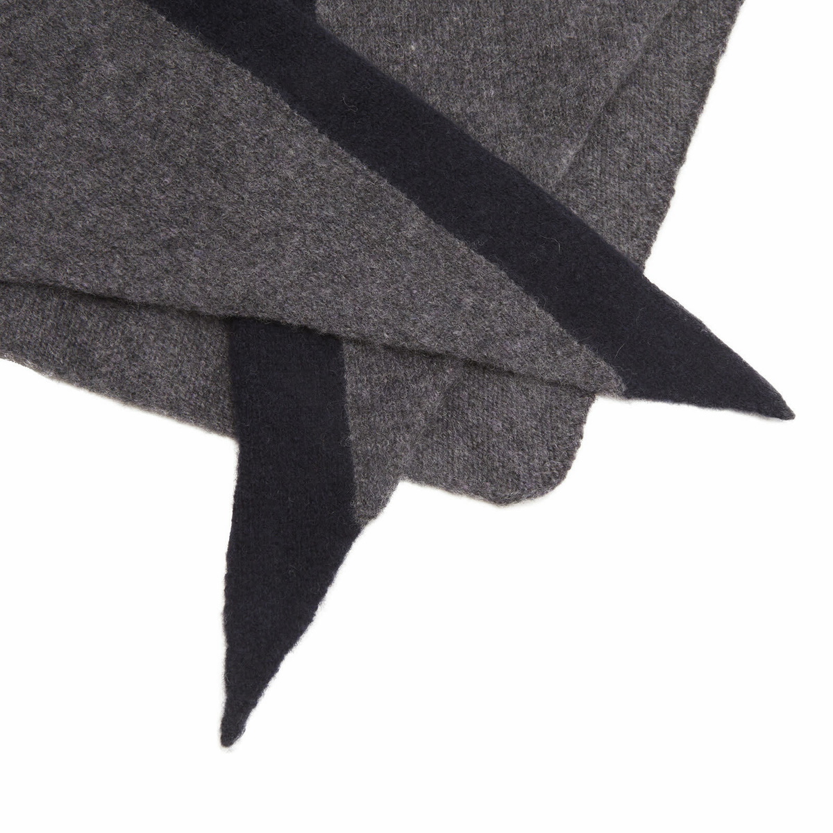 MHL by Margaret Howell Men's Tipped Scout Scarf in Grey/Ink 