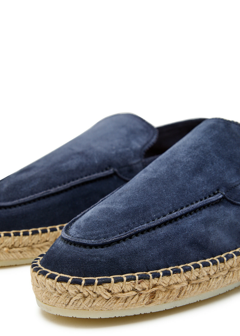 Aurélien Beachside Suede Espadrille Loafers Navy