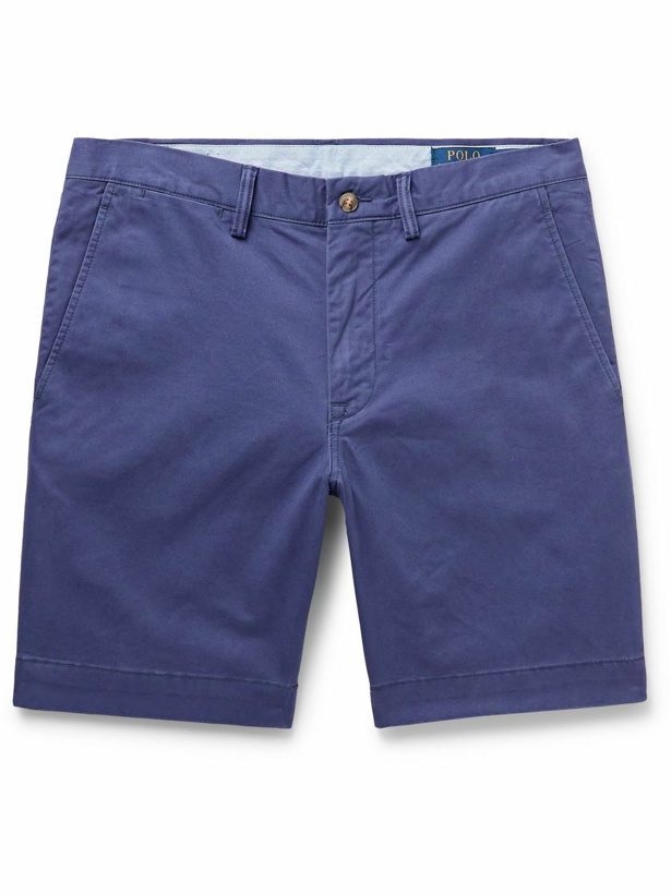 Photo: Polo Ralph Lauren - Straight-Leg Stretch-Cotton Twill Shorts - Blue