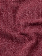 Brunello Cucinelli - Wool, Cashmere and Silk-Blend Zip-Up Hoodie - Burgundy
