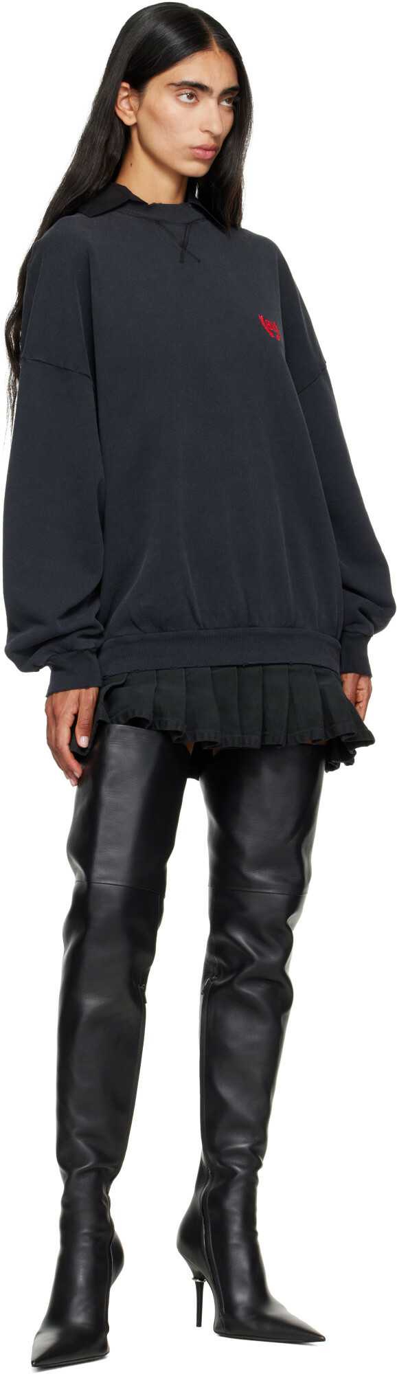 Balenciaga Black Avenue After Tall Boots
