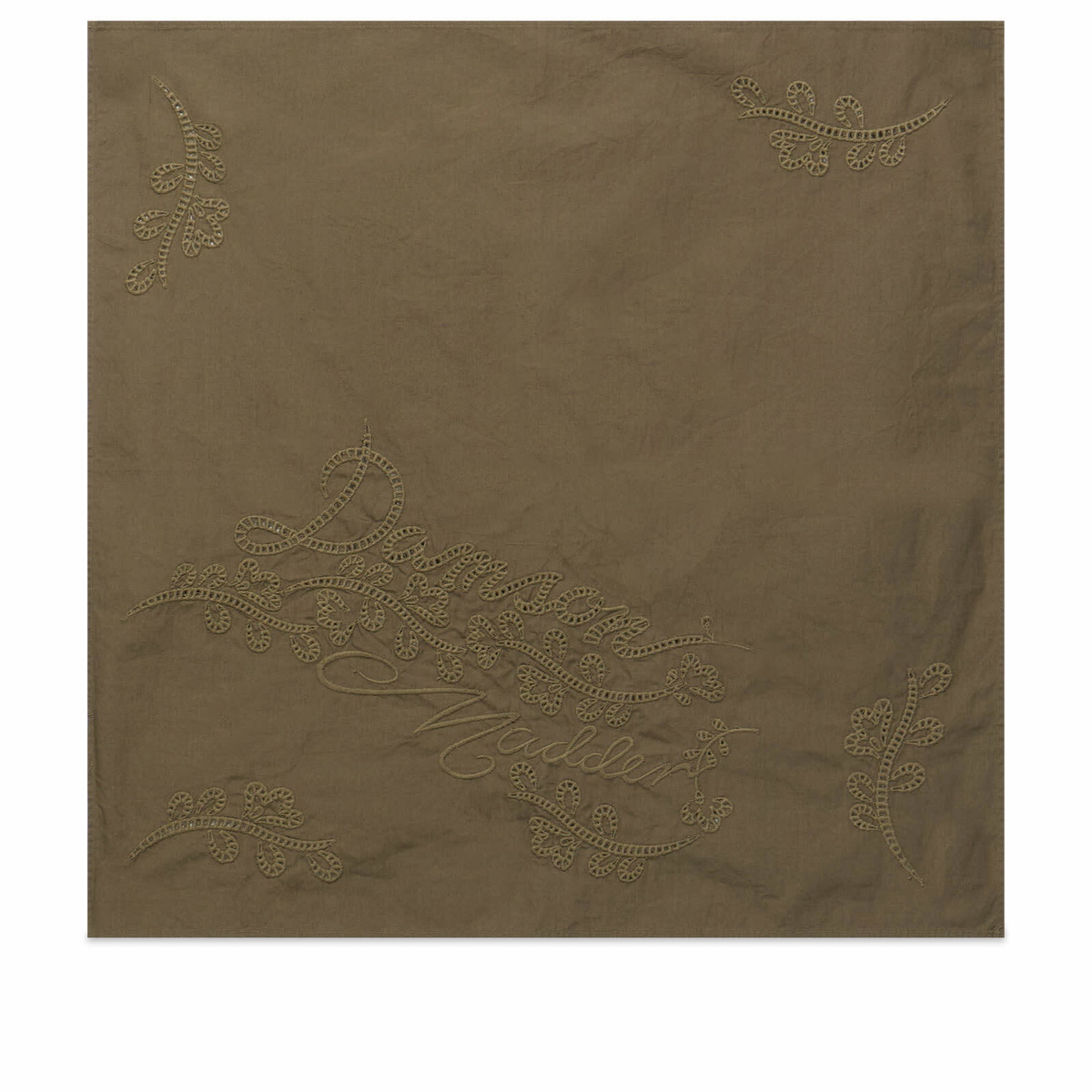 Damson Madder Women's Embroidered Headscarf in Khaki 