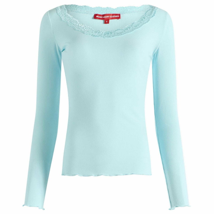 Photo: Many Many Clothes Women's The Uma Long Sleeve Top in Turquoise