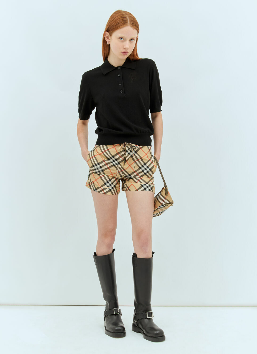 Burberry Check Silk Shorts