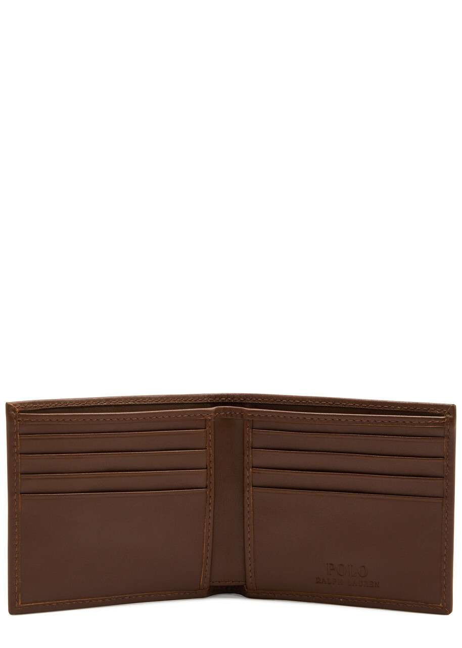 Polo Ralph Lauren Bear-embroidered Leather Wallet - Brown - One Size | Sale for Rewards Members