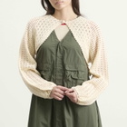 Beams Boy Women's Lace Knit Cardigan in Ivory 