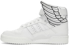 adidas Originals White Jeremy Scott Edition Forum Wings 4.0 Sneakers