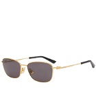 Bottega Veneta Eyewear Men's BV1300S Sunglasses in Gold/Grey