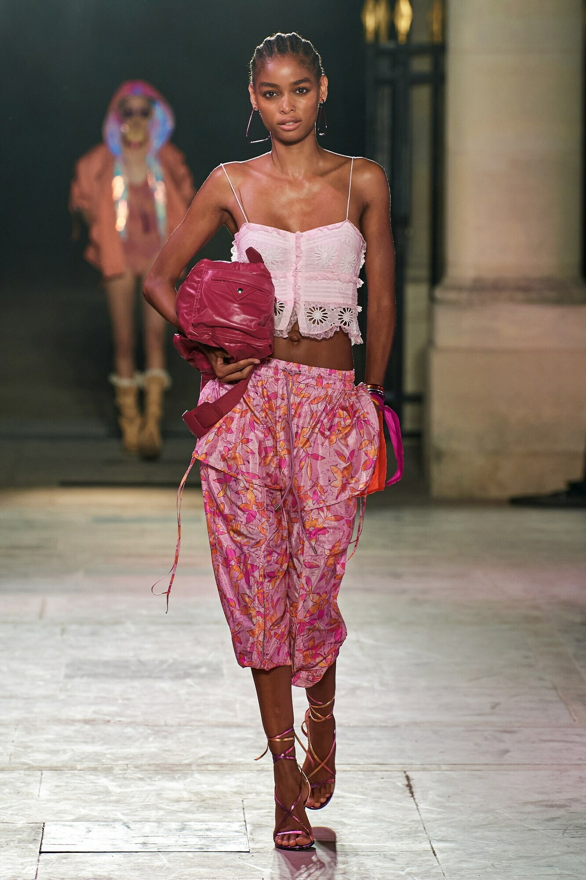 Isabel Marant - Delphine cotton and silk crop top Isabel Marant